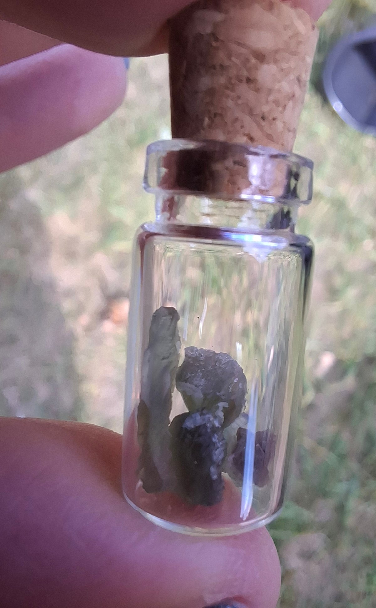 Moldavite chips (0.50g) in 1ml Bottle, Tektite (Ref: B20)