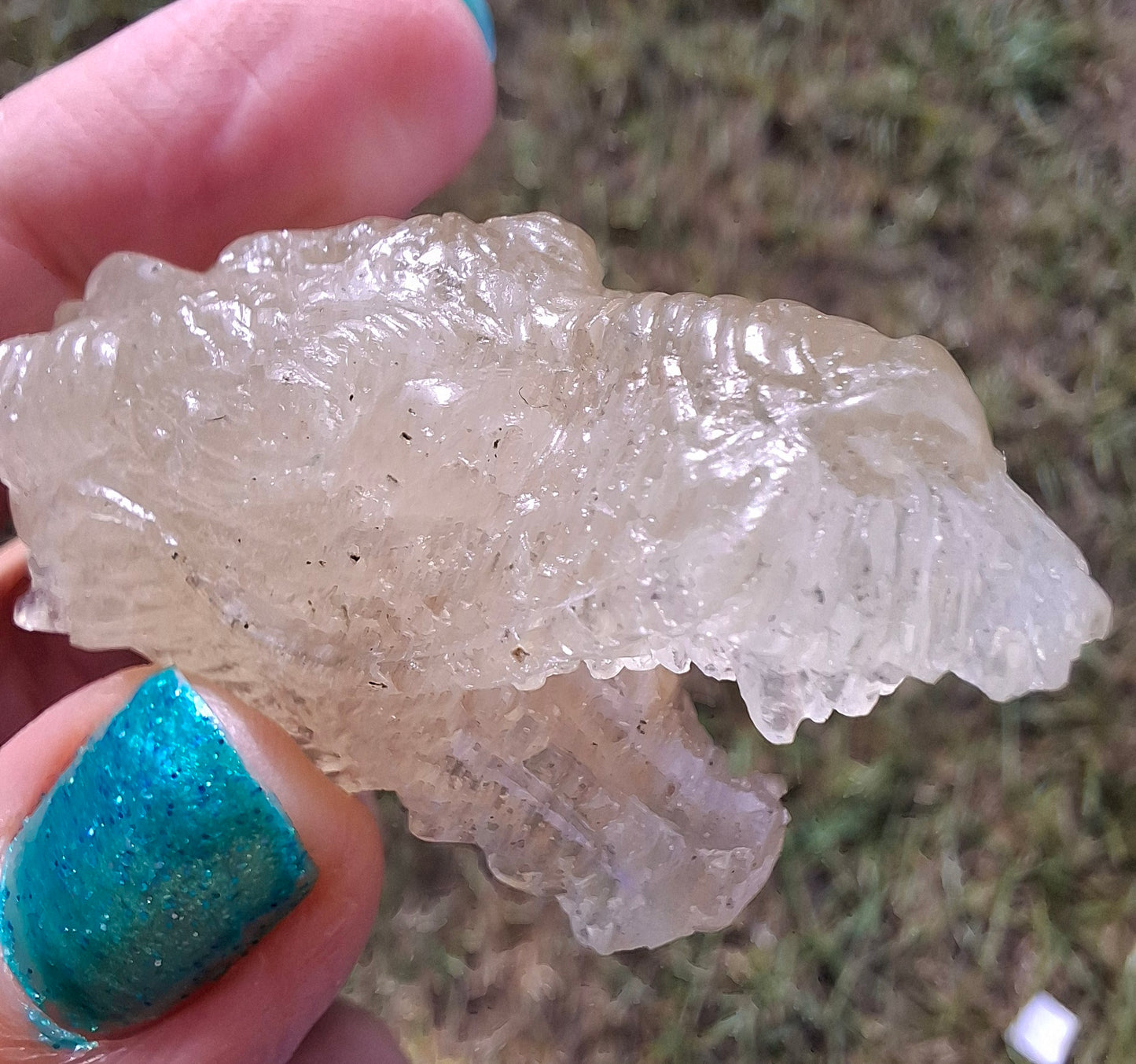 Libyan Desert Glass DRAGON HEAD carving, 22.42g, Tektite (Ref: Dragon 2)