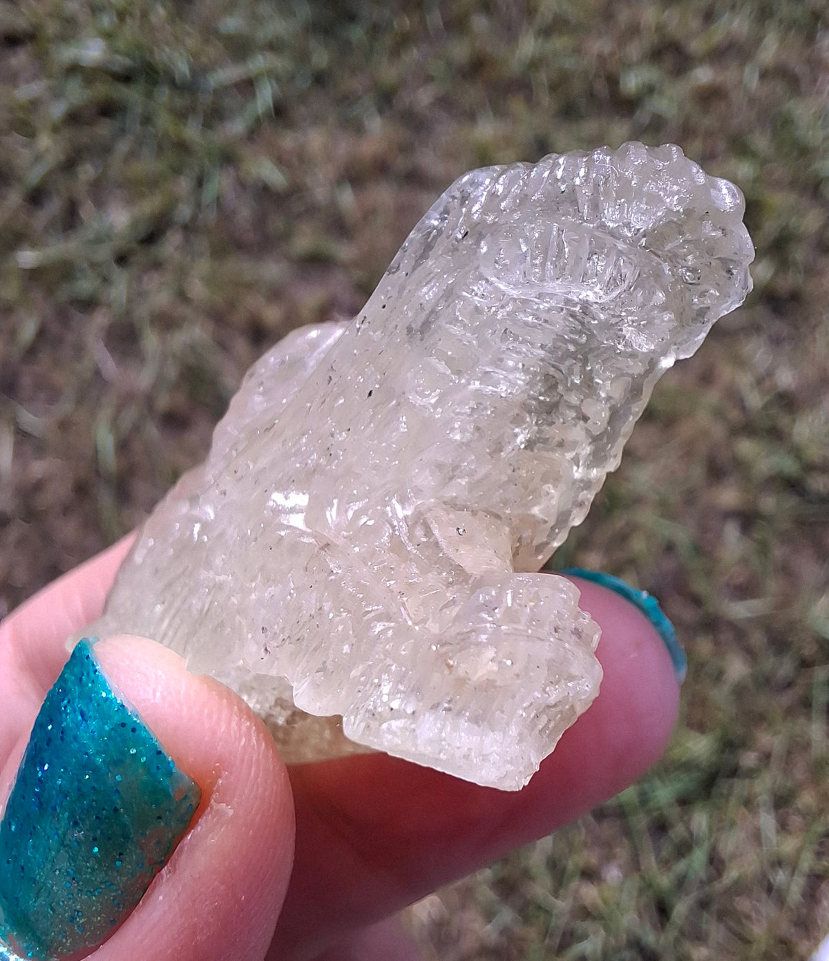 Libyan Desert Glass DRAGON HEAD carving, 22.42g, Tektite (Ref: Dragon 2)