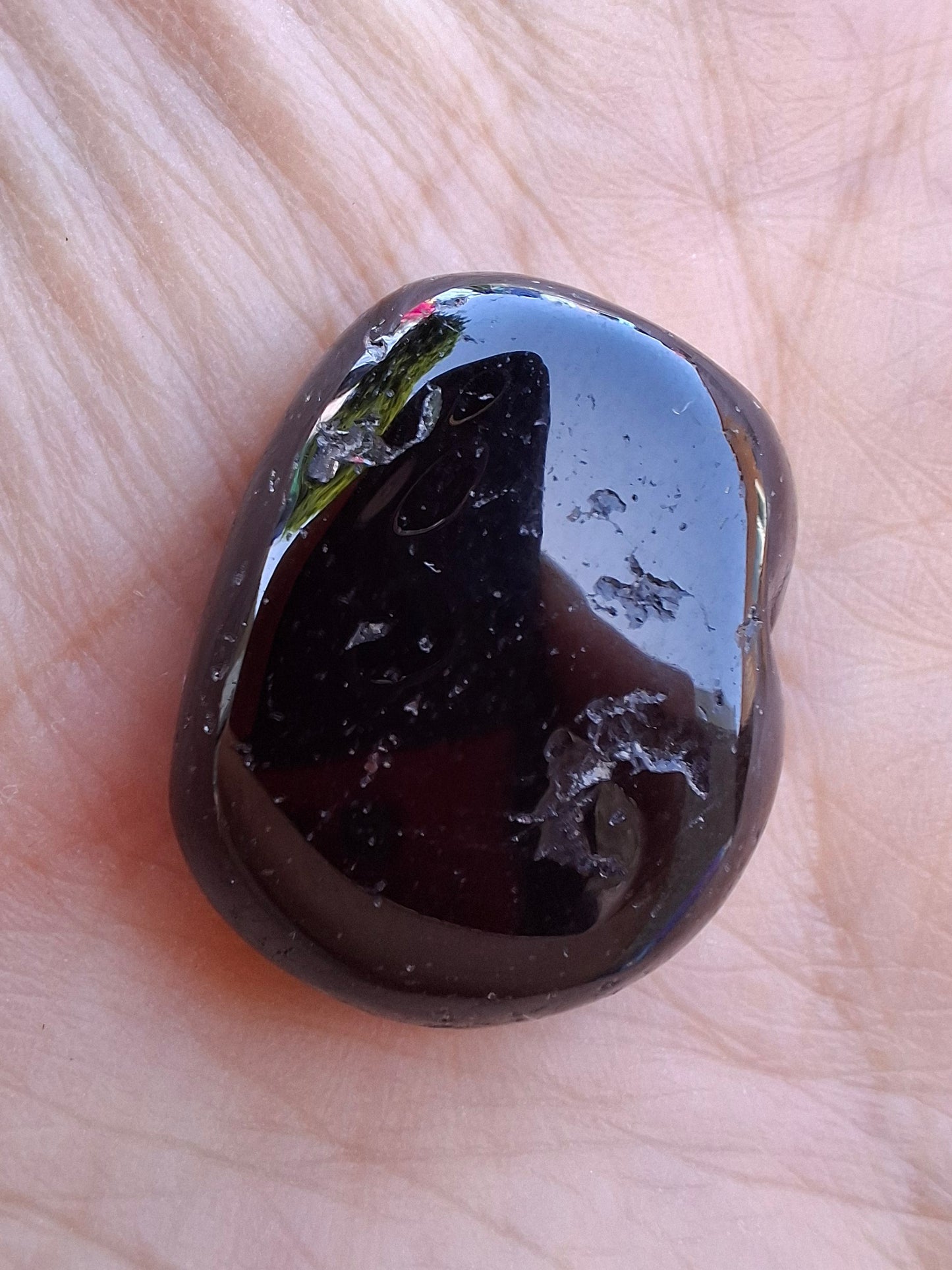 Black Tourmaline, Tumble Stone, Crystal (Ref: T215)