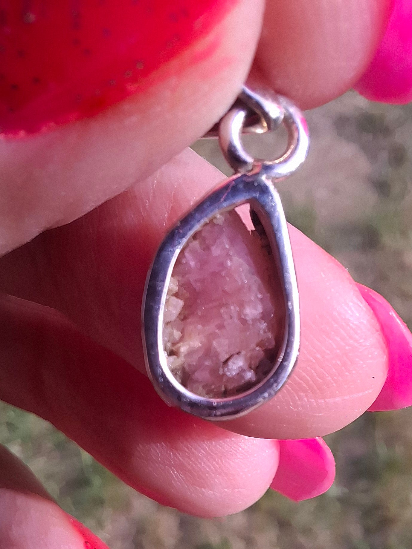 Pink Tourmaline Pendant, 925 Silver, Crystal (Ref: PT84)