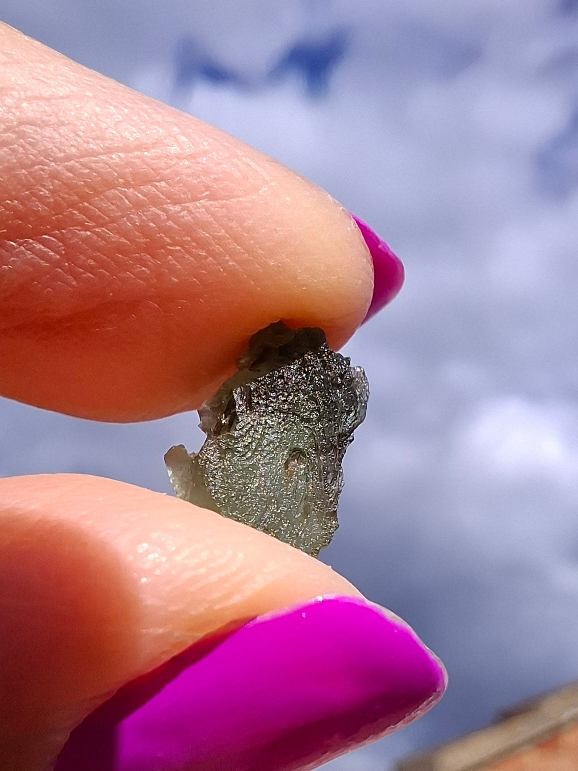 Moldavite small Piece, 0.39g, Tektite (Ref: 1431)