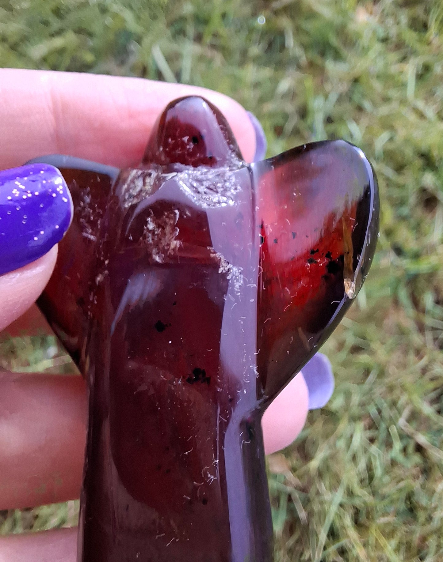 Red Amber Angel, 13.66g, Carving, Fossil (Ref: AA10)