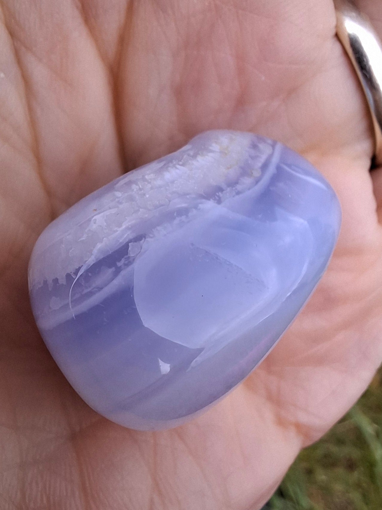 Blue Lace Agate, Tumble Stone, Crystal (Ref: T146)