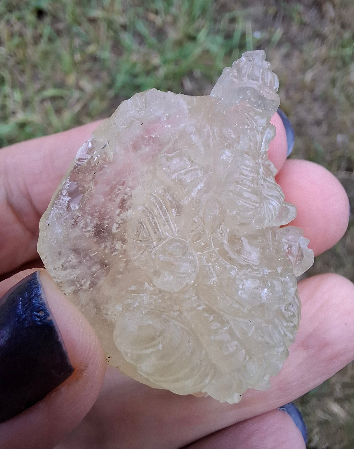 Libyan Desert Glass GANESHA carving, 20.76g, Tektite (Ref: Ganesha4)