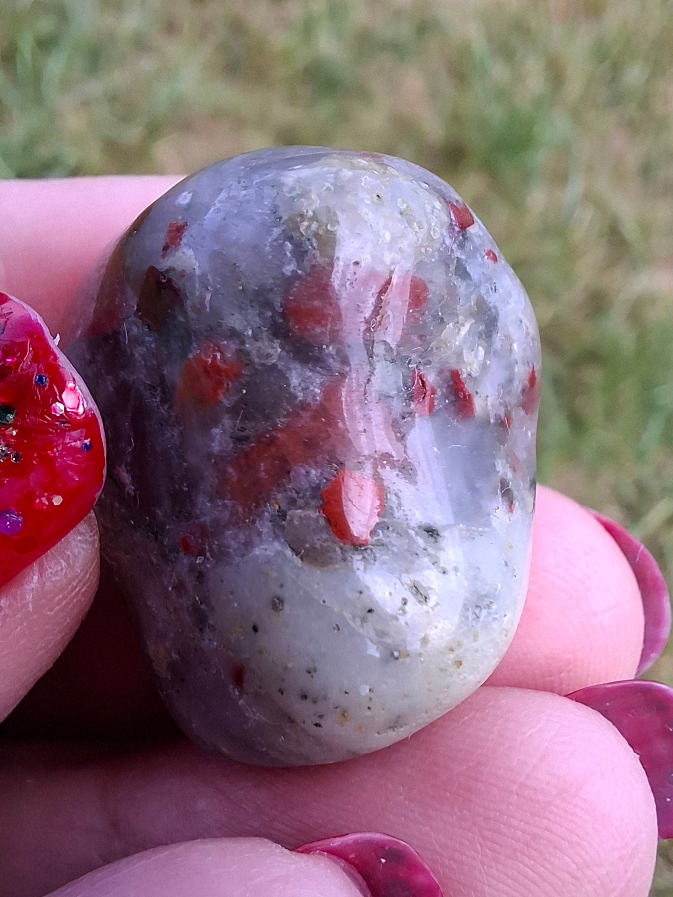 African Blood Stone, Tumble Stone, Crystal (Ref: T175)