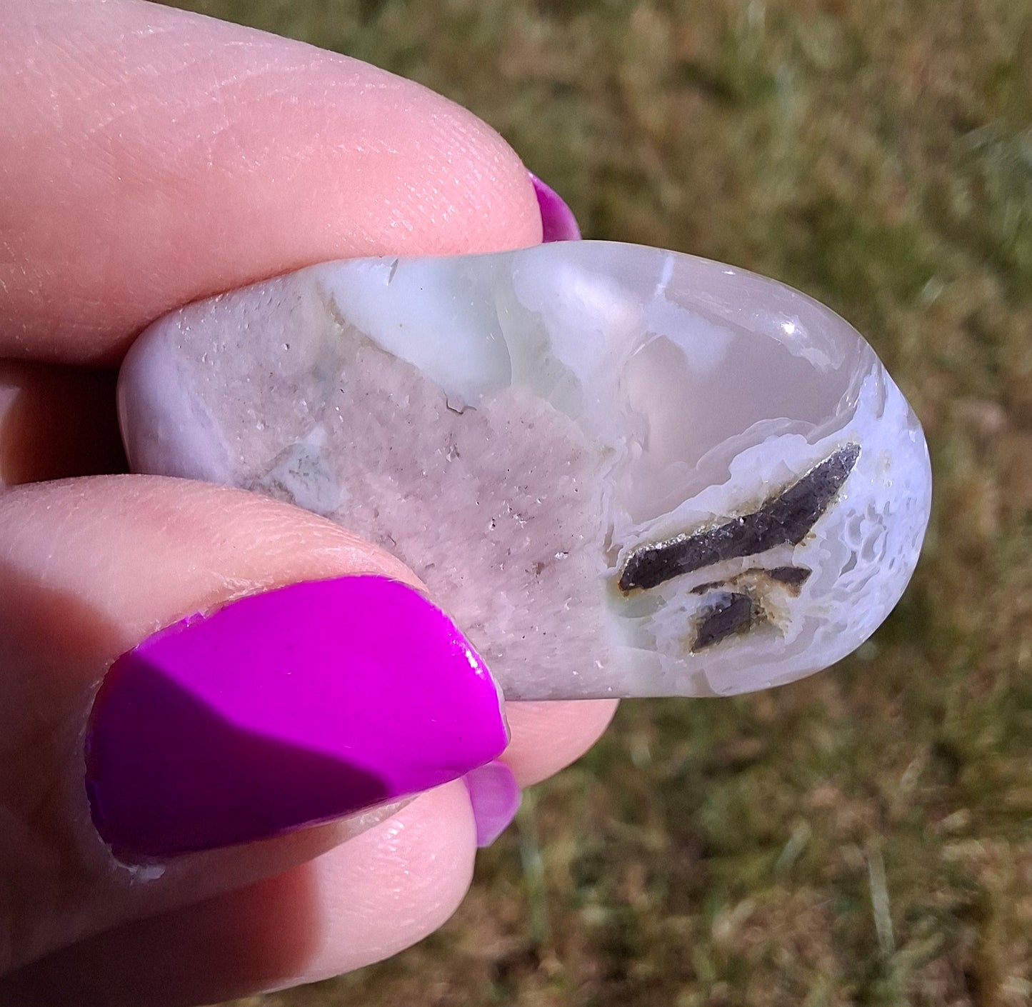 Flower Agate, Tumble Stone, Crystal (Ref: T77)