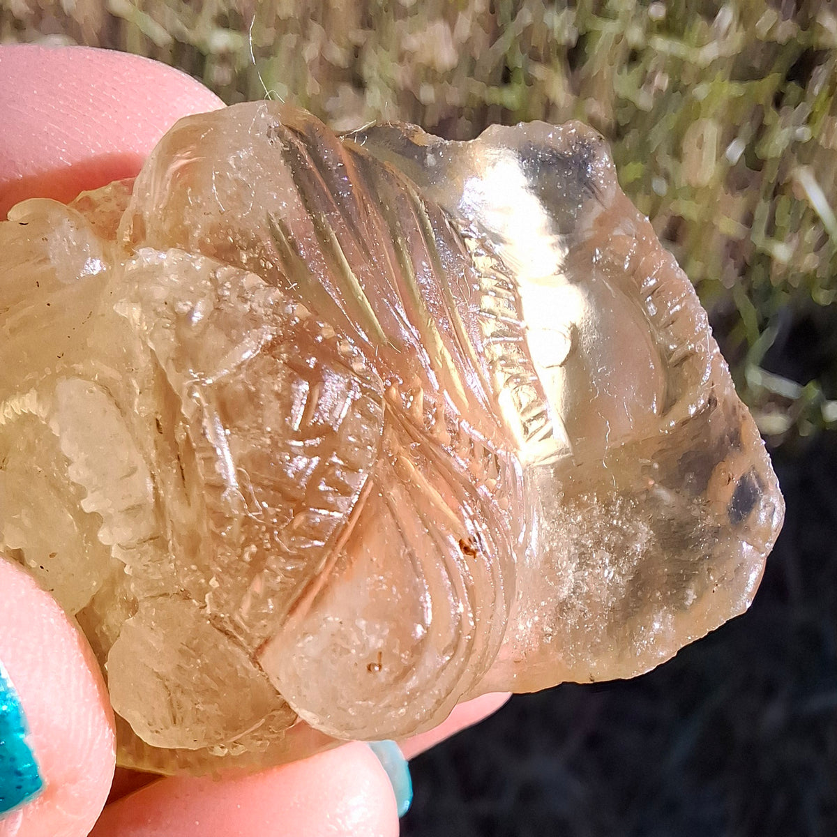 Libyan Desert Glass carving, GANESHA, 26.47g, Tektite (Ref: Ganesha1)