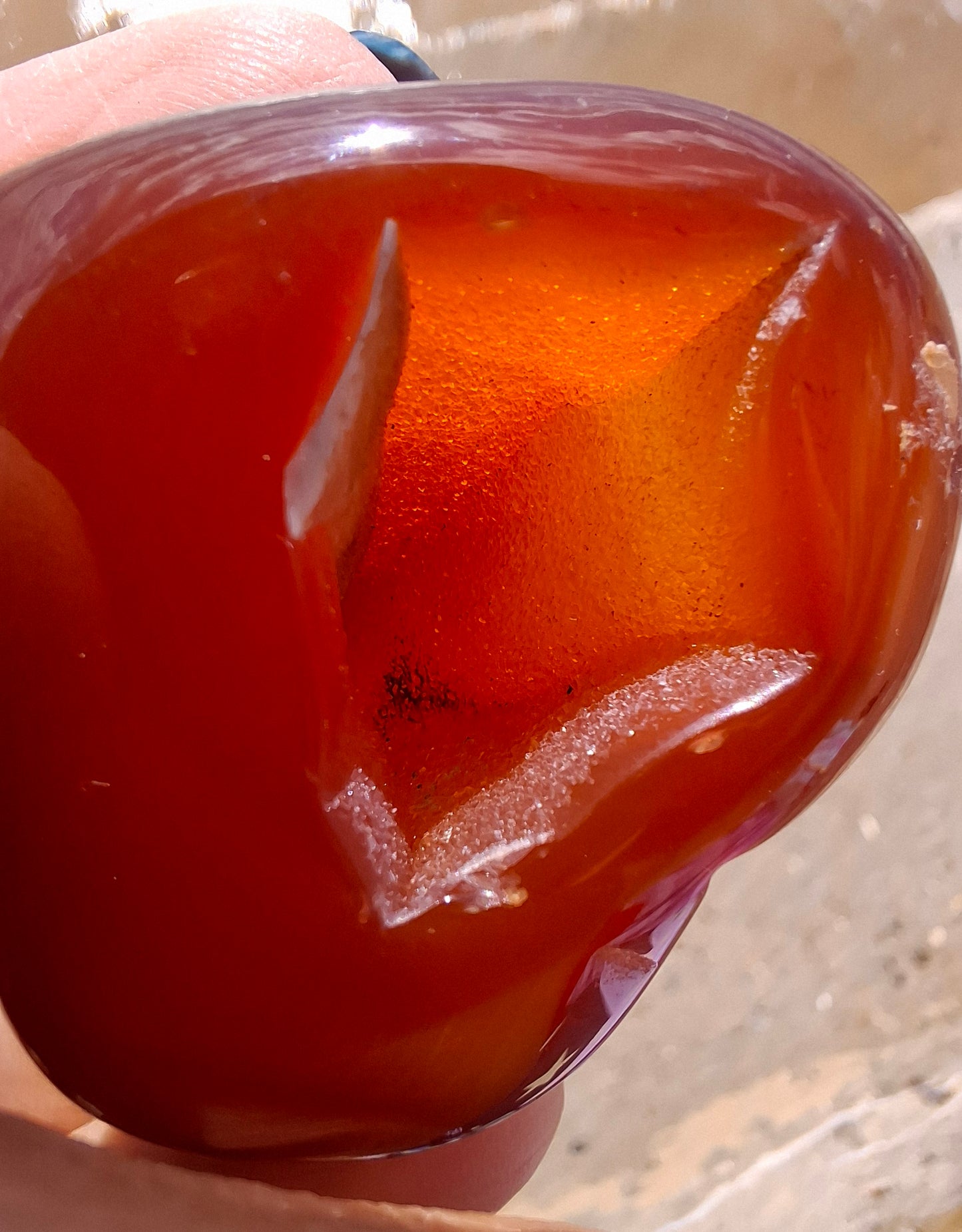 Druzy Carnelian Heart, Crystal (Ref: DCH1)
