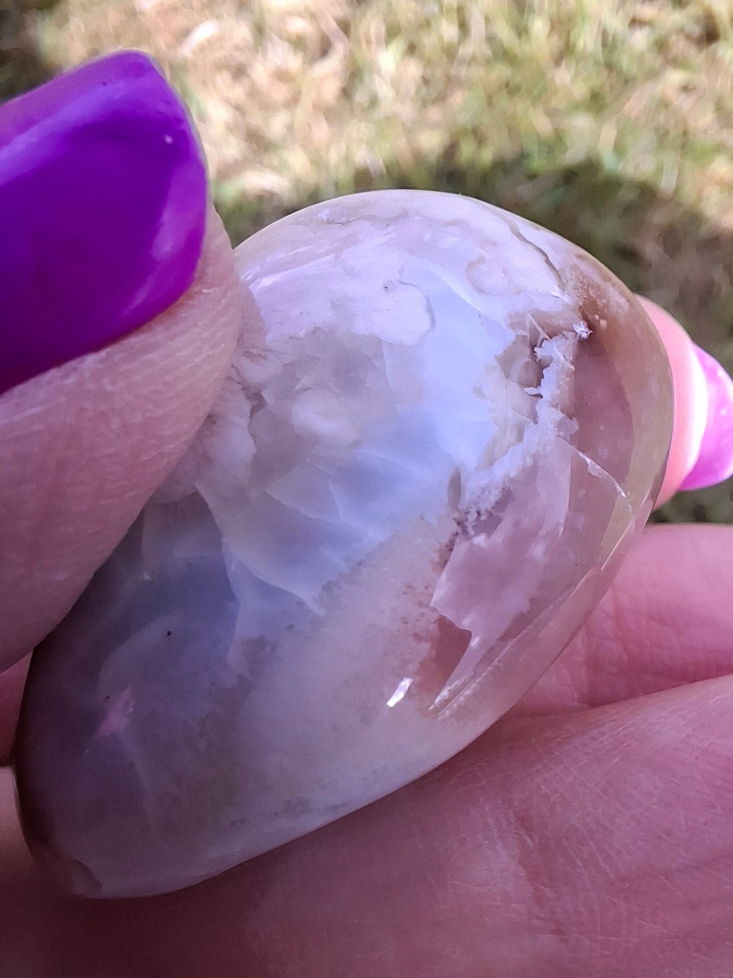 Flower Agate, Tumble Stone, Crystal (Ref: T75)
