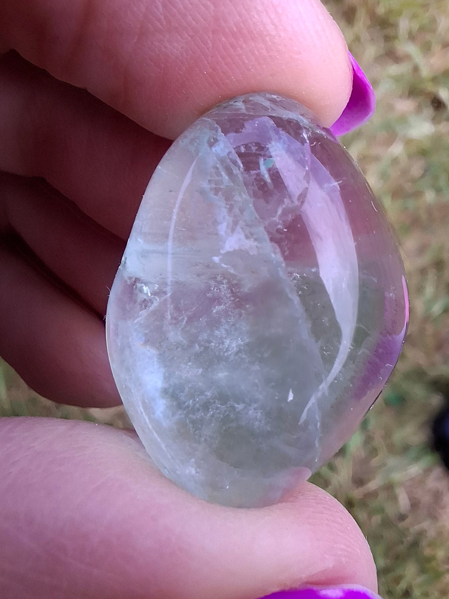Fluorite, Tumble Stone, Crystal 🌈 (Ref: T47)