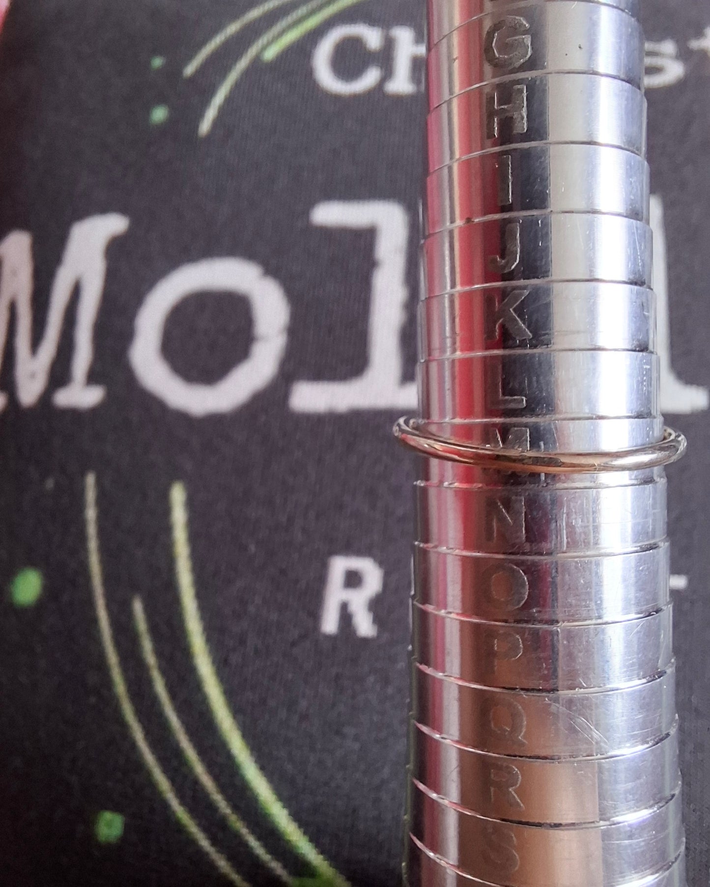 Moldavite Ring, size M, 925 Silver, Tektite (Ref: R22)