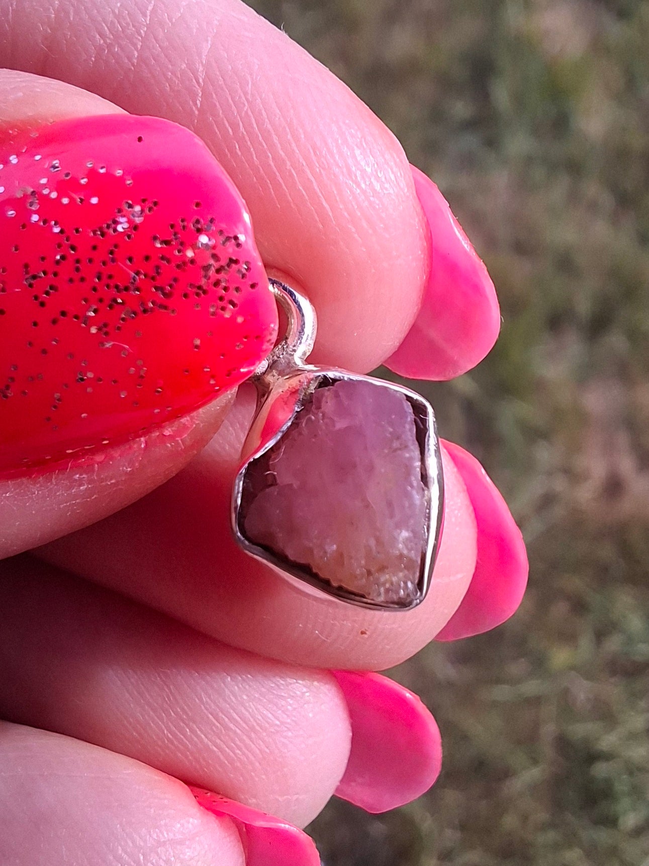 Pink Tourmaline Pendant, 925 Silver, Crystal (Ref: PT79)