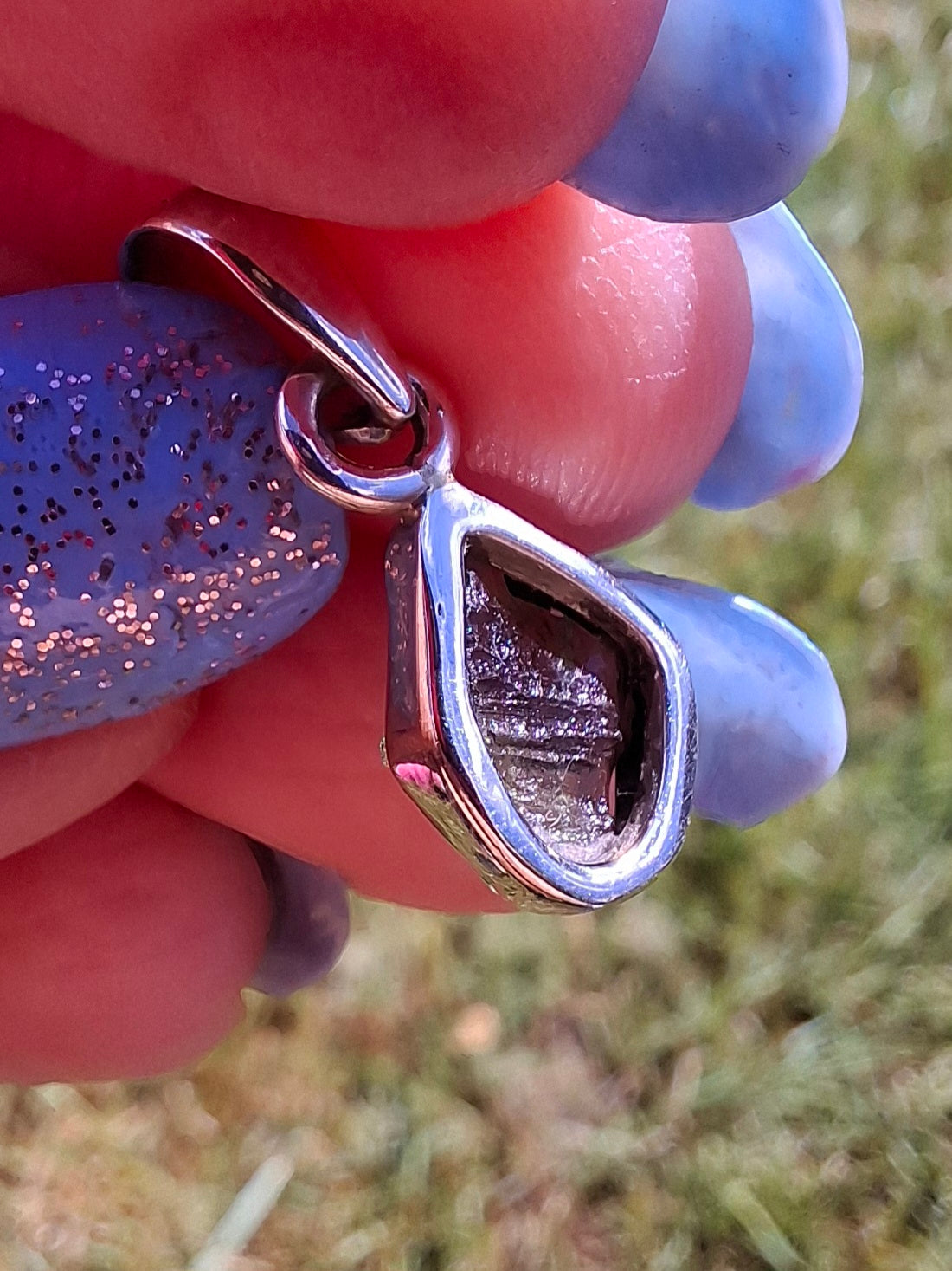 Moldavite Pendant, 925 Silver, Tektite (Ref: P88)