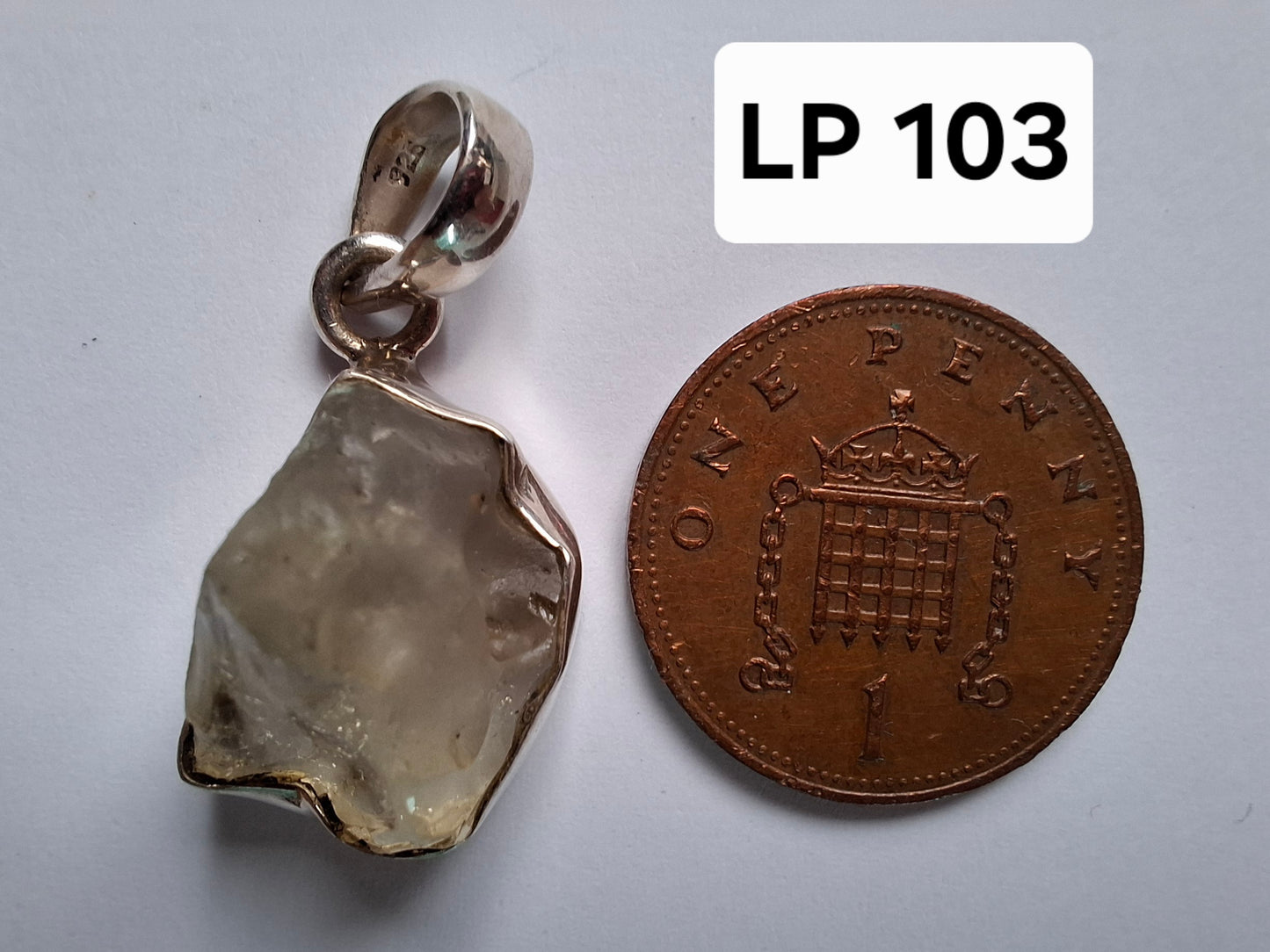 Libyan Desert Glass Pendant, 925 Silver, Tektite (LP103)