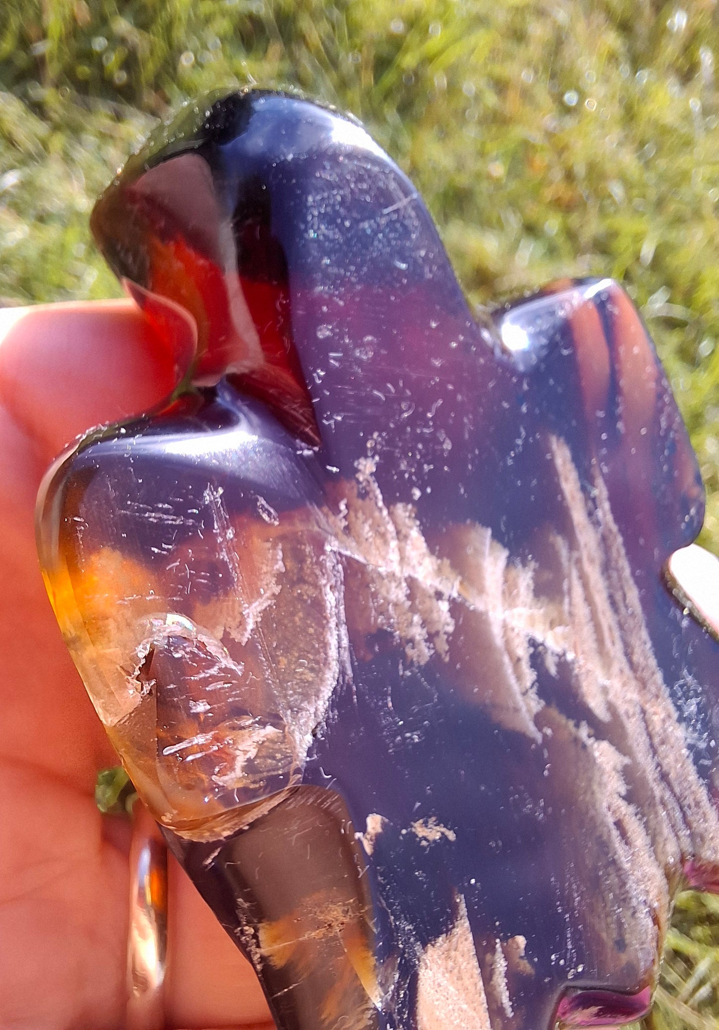 Red Amber Turtle, 52.00g, Carving, Fossil (Ref: TT3)