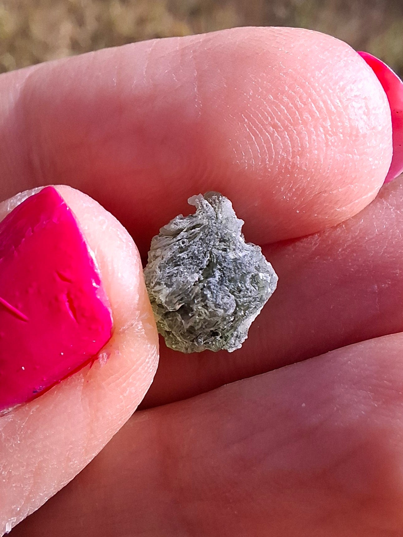 Moldavite Piece, SNOWFLAKE, FROSTED, BRUSNA, Tektite (Ref: 1492)