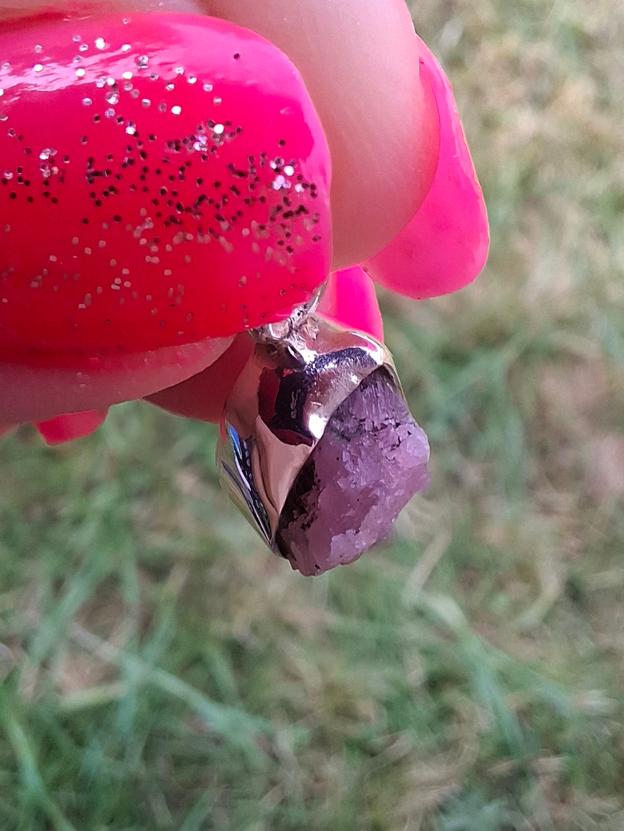 Pink Tourmaline Pendant, 925 Silver, Crystal (Ref: PT85)
