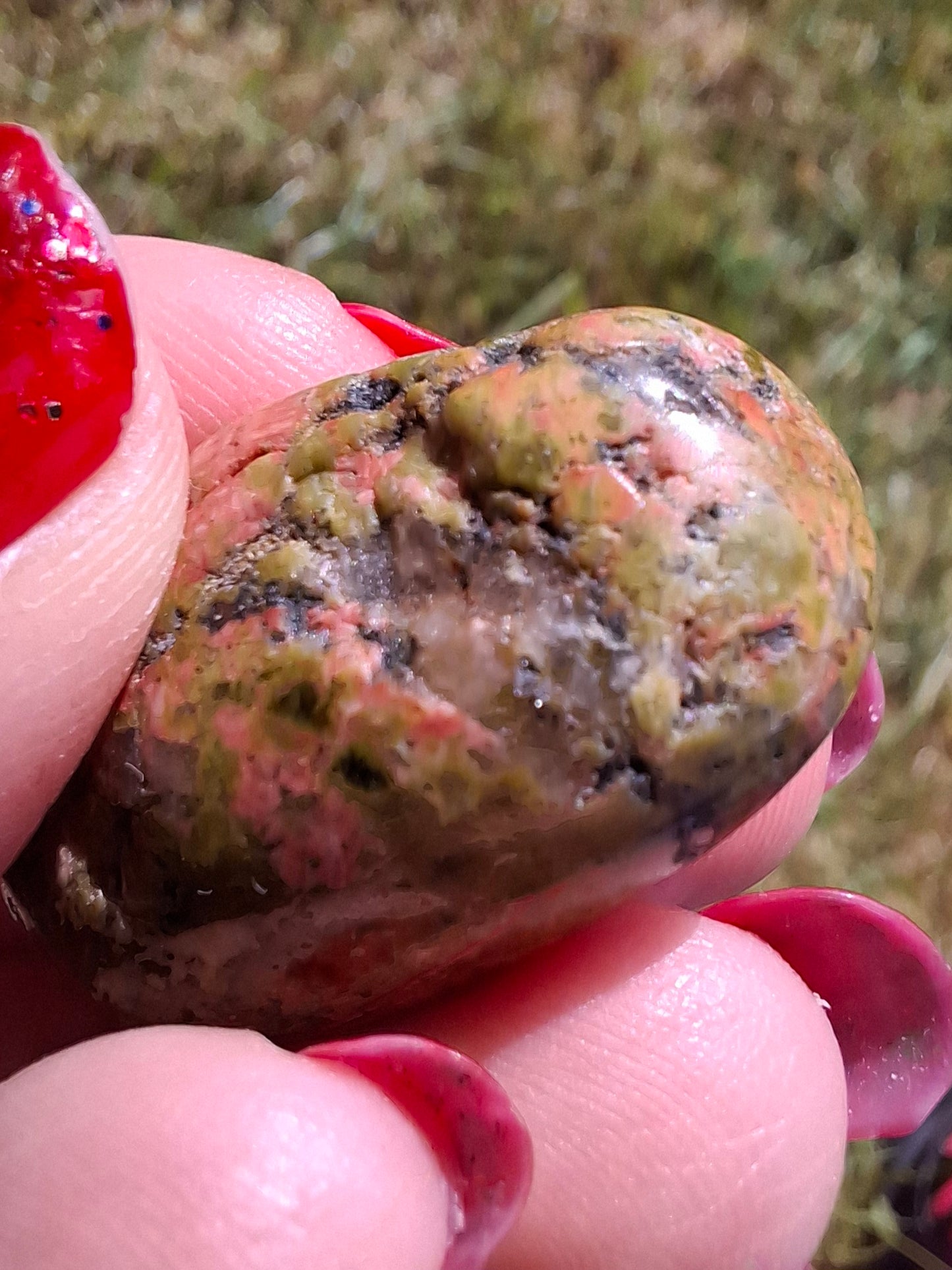 Unakite, Tumble Stone, Crystal (Ref: T179)