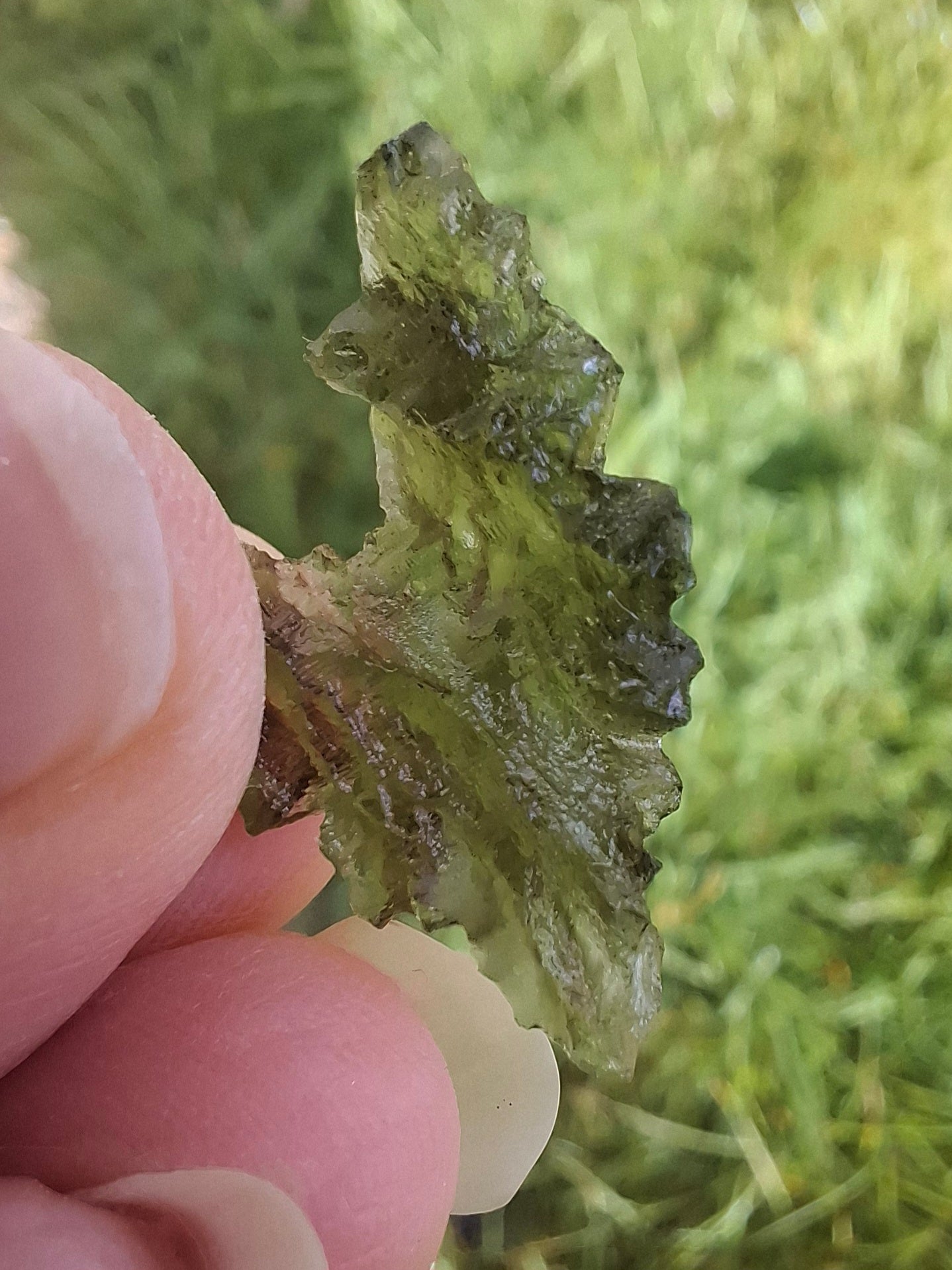 Moldavite Piece, JEZKOVNA BESEDNICE, 1.30g, Tektite (Ref: 1286)