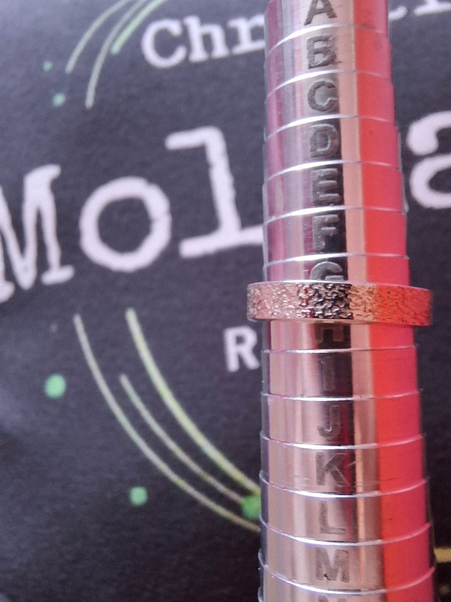 Moldavite Ring, size large G/small H, 925 Silver, Tektite (Ref: R293)