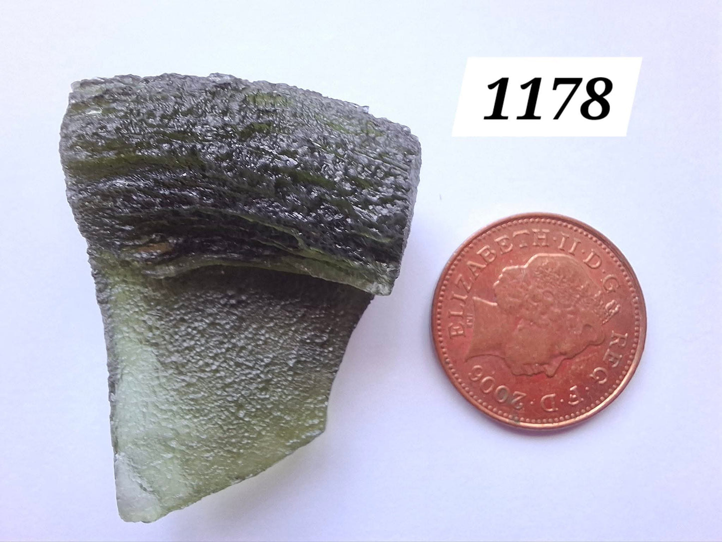 Moldavite Piece, SLAVCE, 13.52g, Tektite (Ref: 1178)