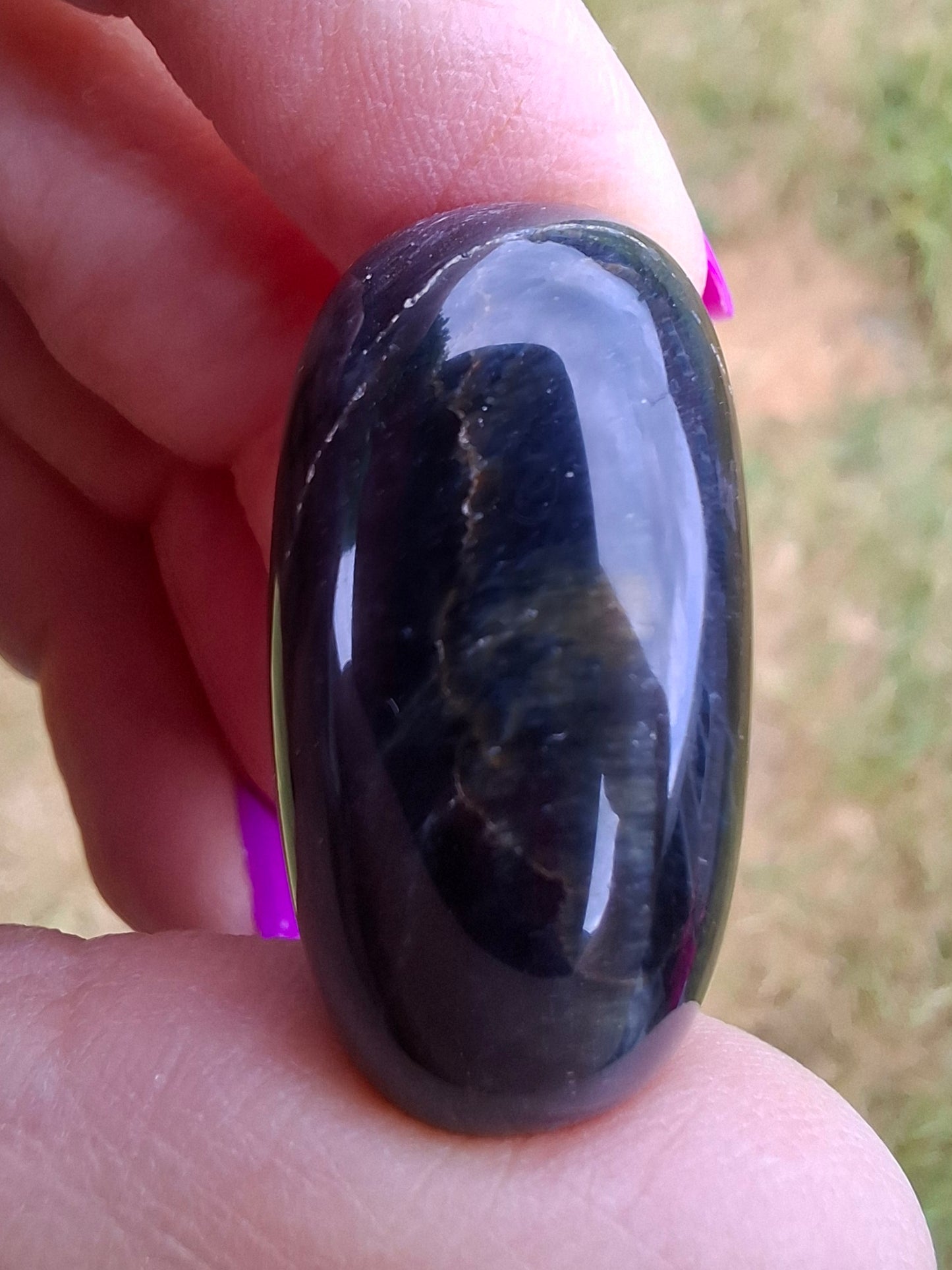 Blue Tigers Eye, Tumble Stone, Crystal (Ref: T22)