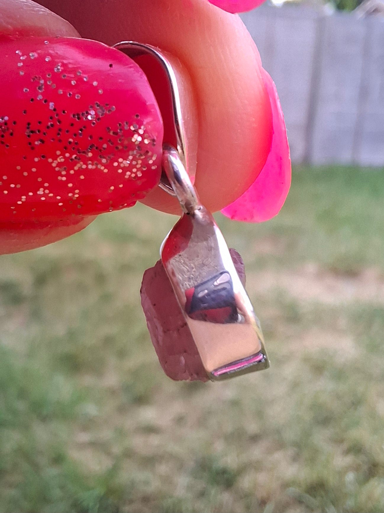 Pink Tourmaline Pendant, 925 Silver, Crystal (Ref: PT89)