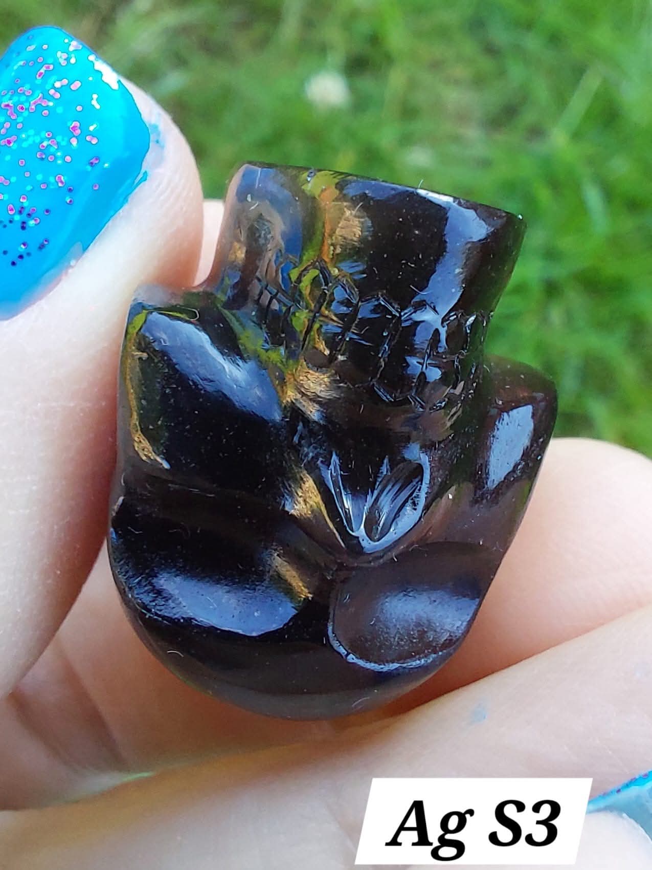 Agni Manitite SKULL Carving, 13.06g, Crystal (Ref: Ag S3)