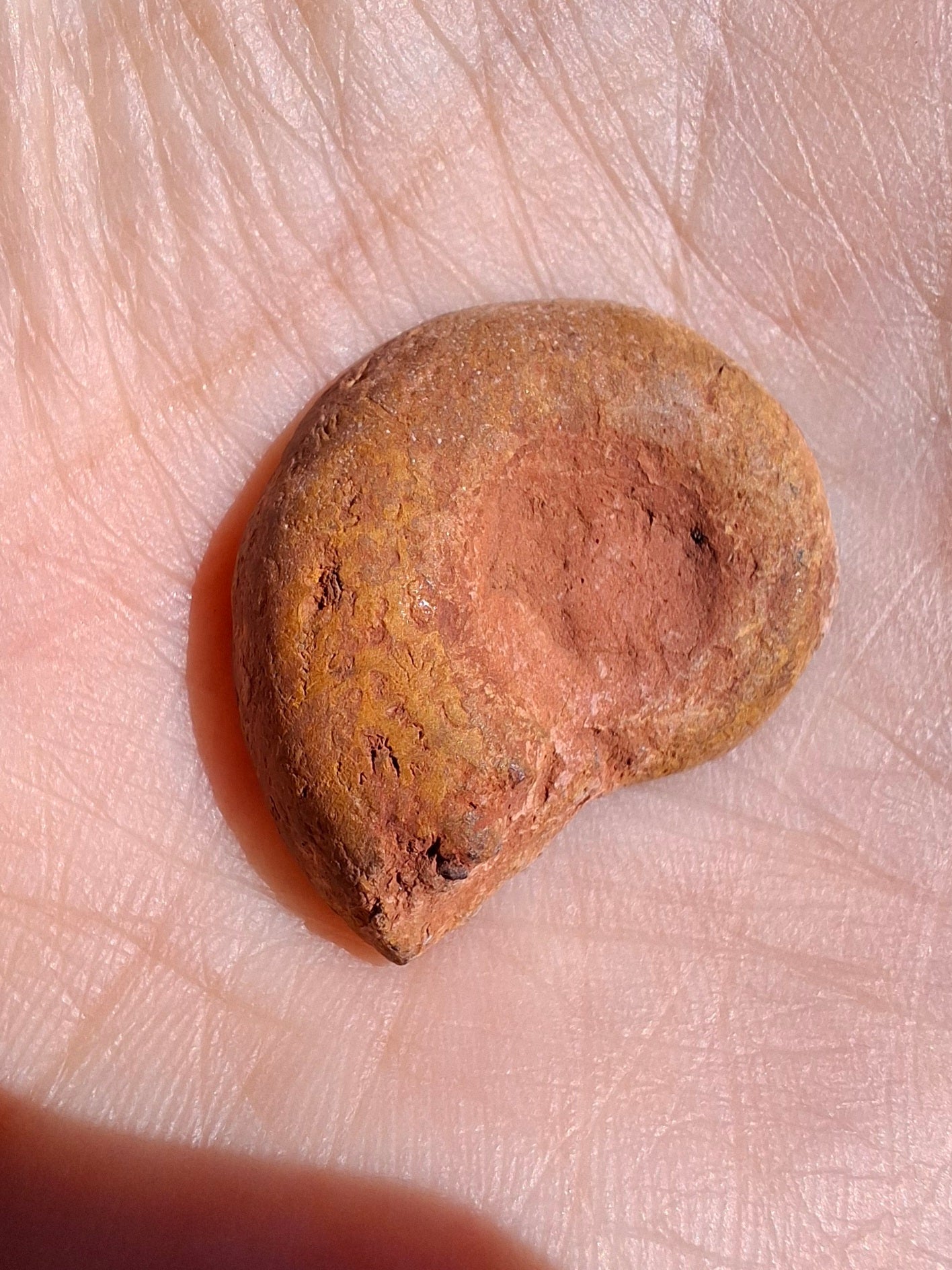Small Haematite Ammonite HALF, (2.91g), Fossil (Ref: MA1)