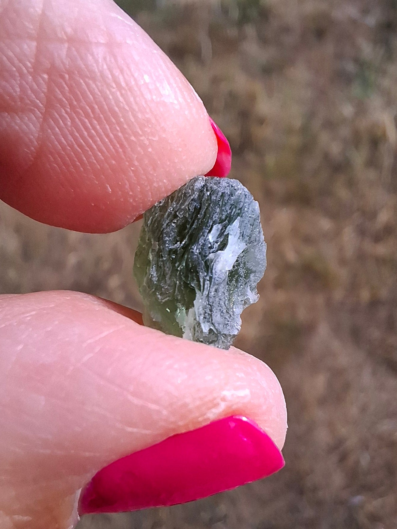 Moldavite Piece, SNOWFLAKE, FROSTED, BRUSNA, Tektite (Ref: 1492)