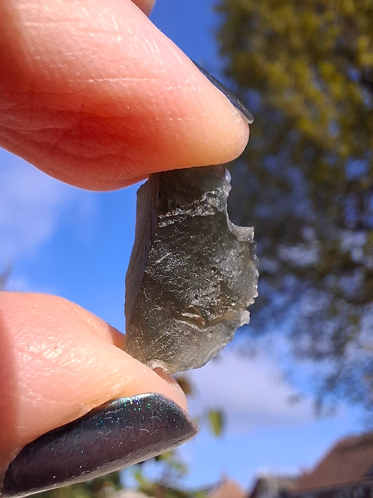Moldavite Piece, 1.16g, Tektite (Ref: 1393)