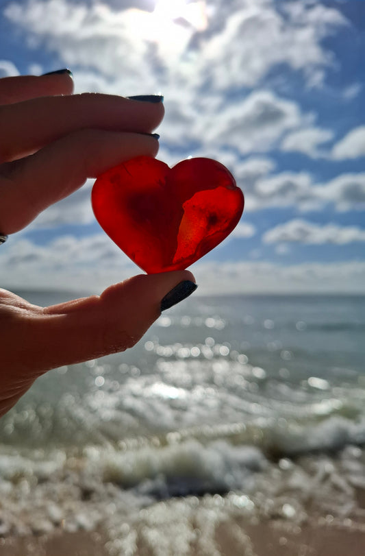 Druzy Carnelian Heart, Crystal (Ref:DCH2)