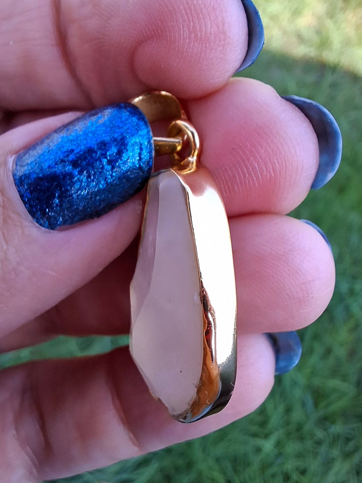 Libyan Desert Glass Pendant, 14K GOLD Plated, Tektite (Ref: LP114)