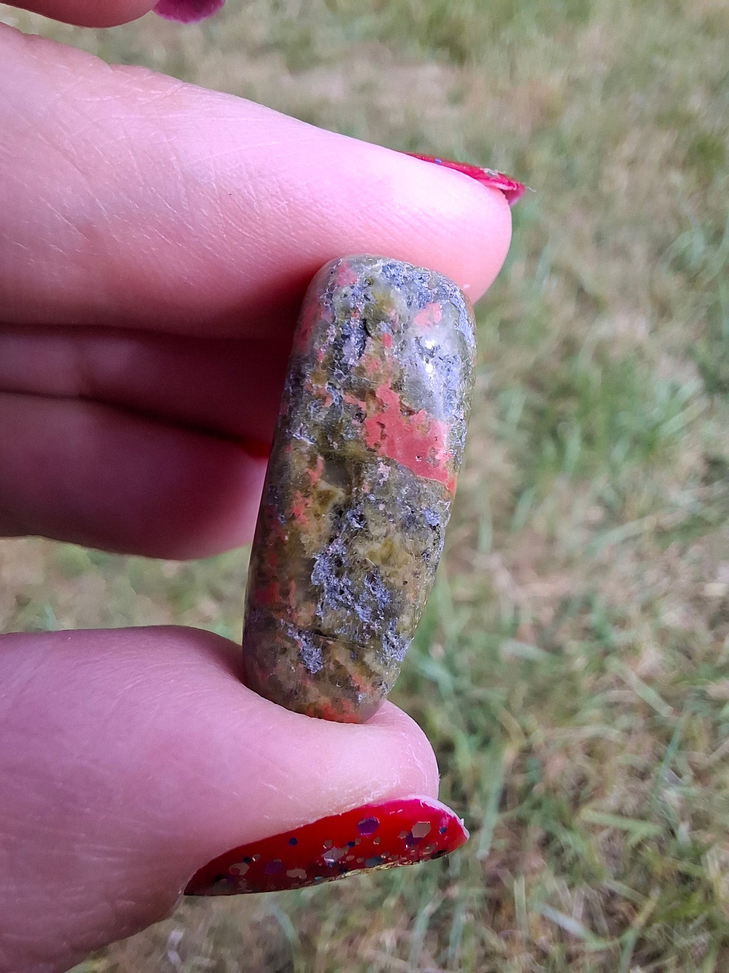 Unakite, Tumble Stone, Crystal (Ref: T180)