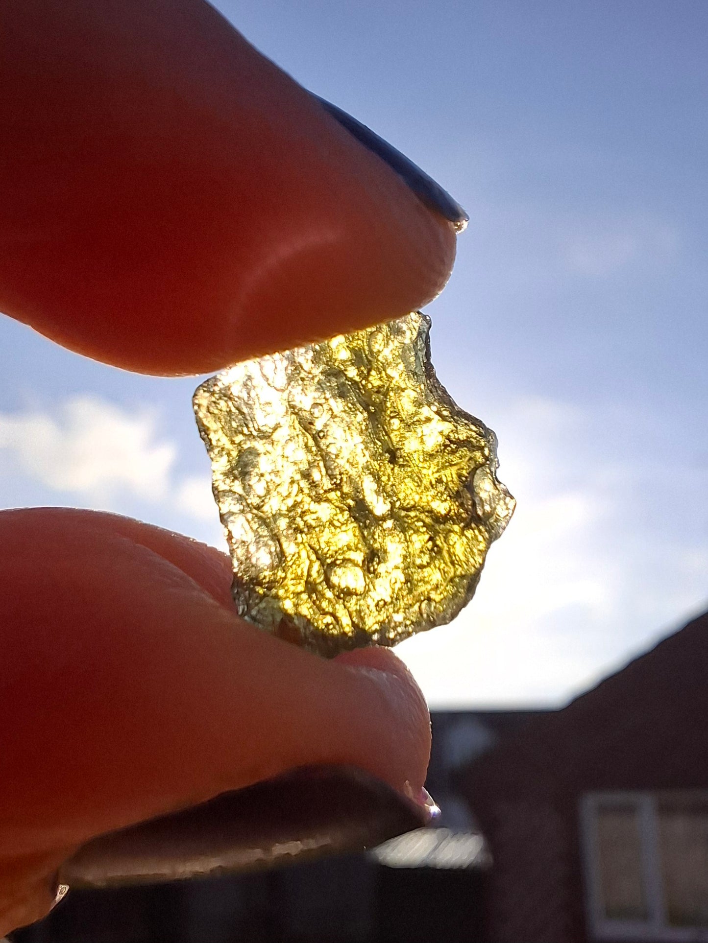 Moldavite Piece, 0.65g, Tektite (Ref: 1382)