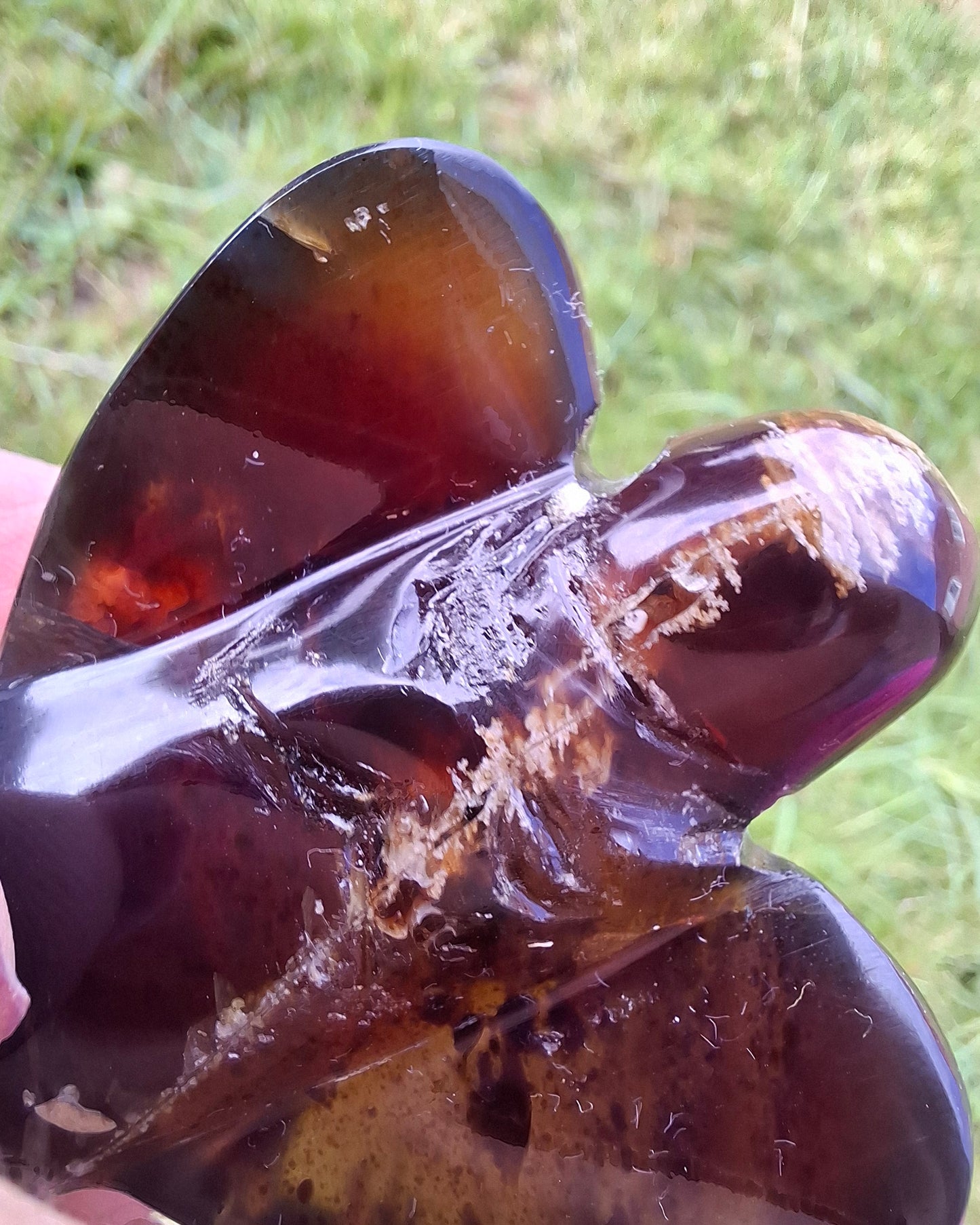 Red Amber Angel, 22.65, Carving, Fossil (Ref: AA3)