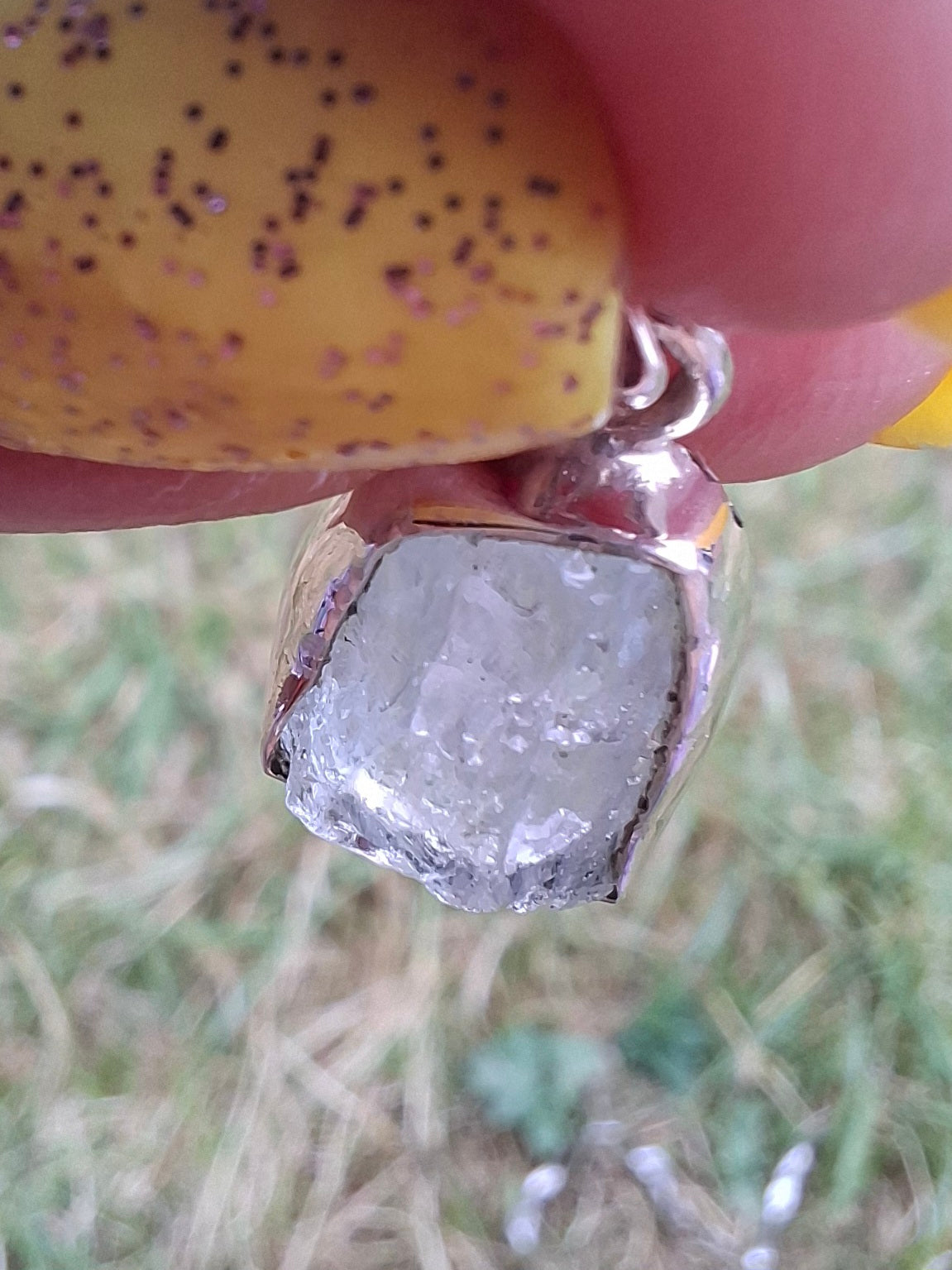 Aquamarine Pendant, 925 Silver, Crystal (Ref: AQ19)