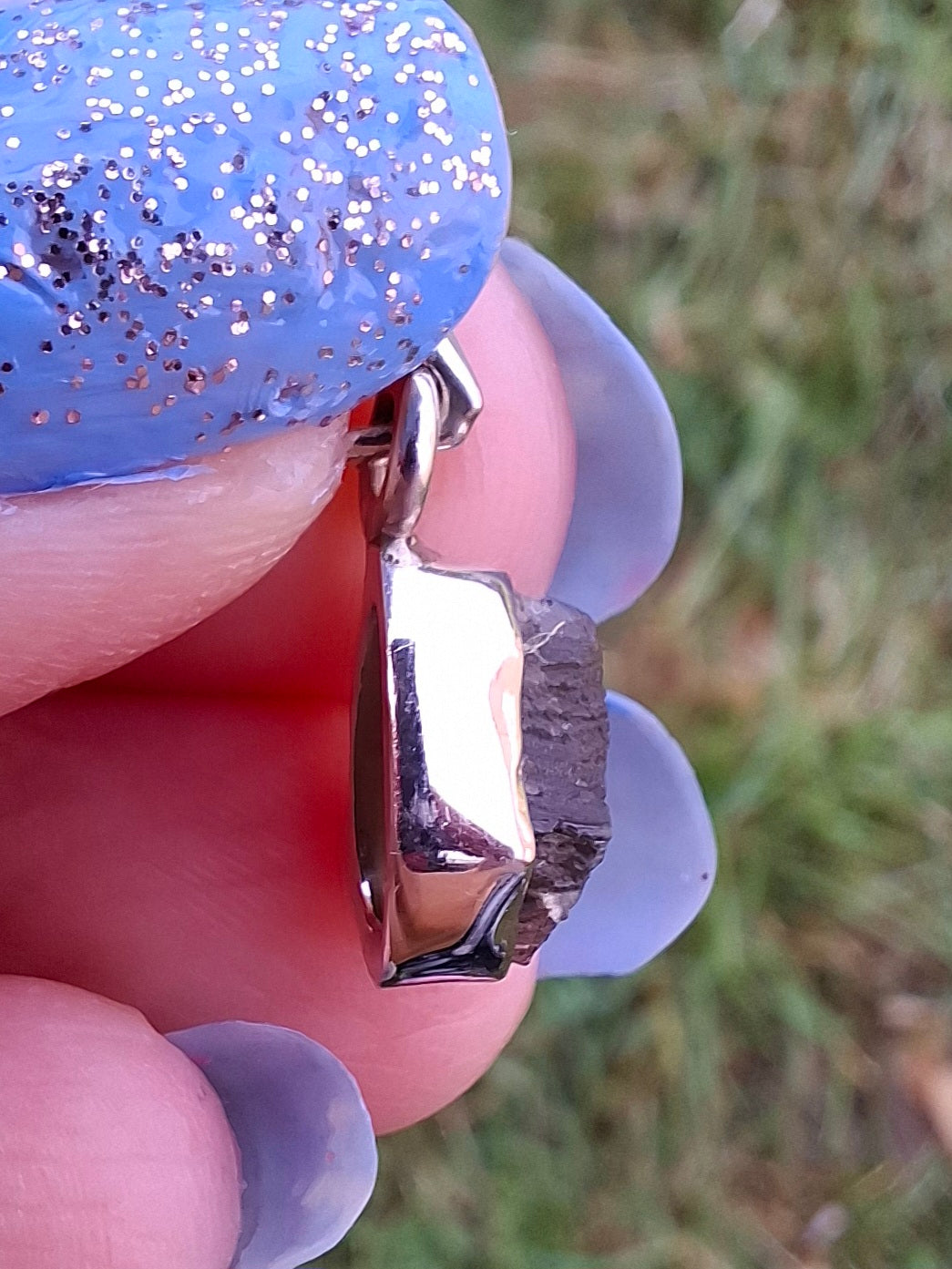 Moldavite Pendant, 925 Silver, Tektite (Ref: P58)