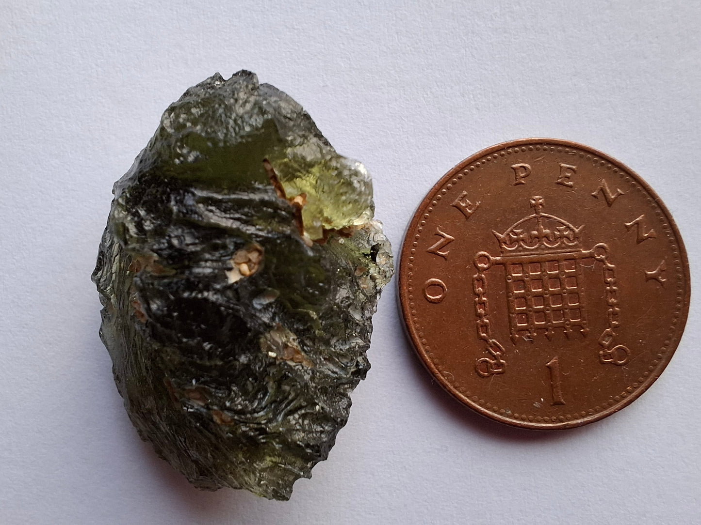Moldavite Piece, NESMEN, 5.46g, Tektite (Ref: 1373)