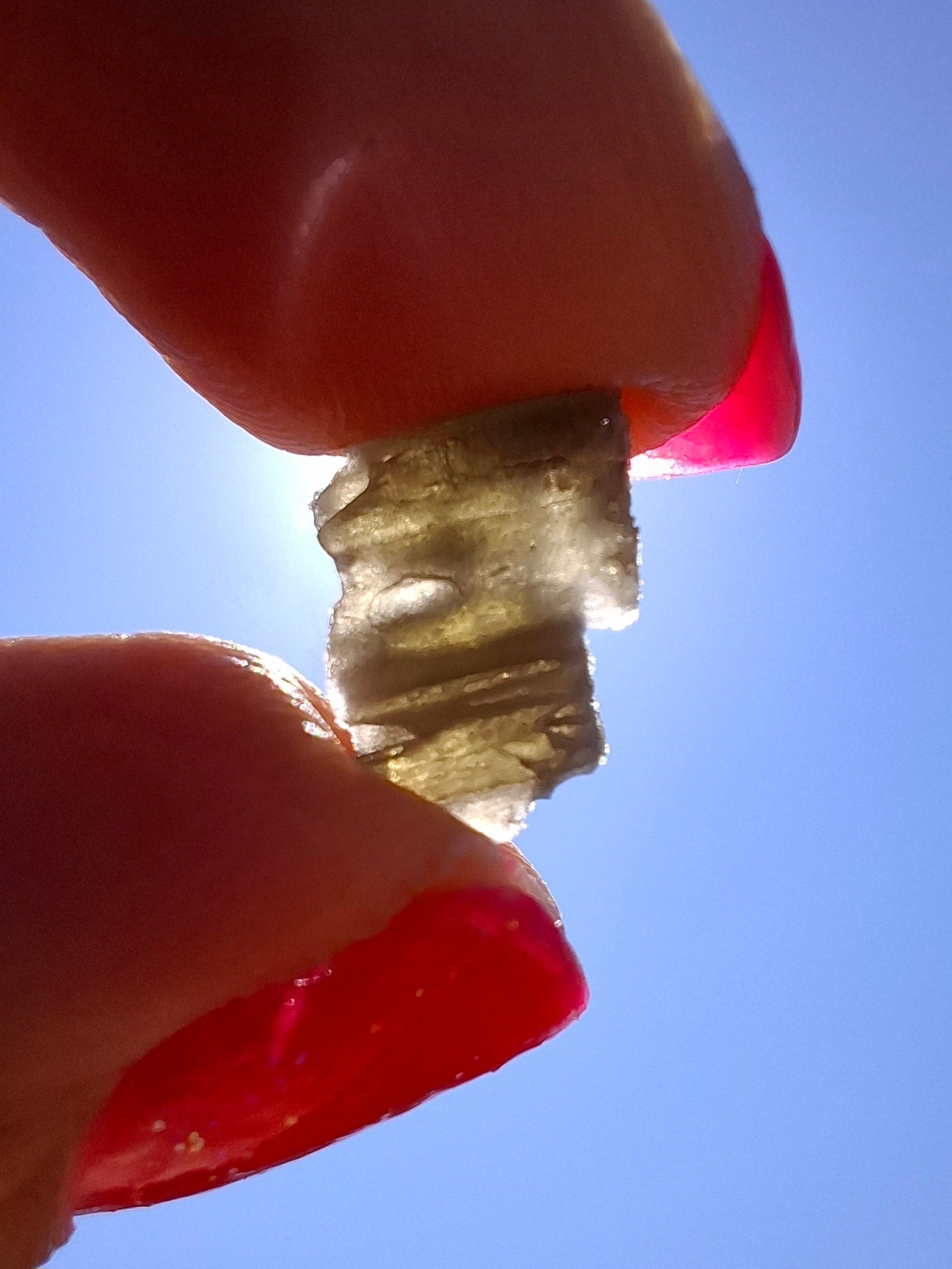 Moldavite Piece, SNOWFLAKE, FROSTED, BRUSNA, Tektite (Ref: 1495)