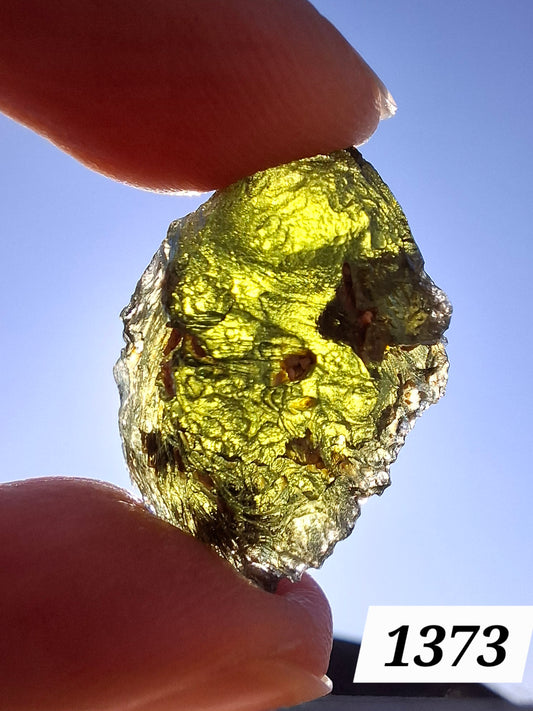 Moldavite Piece, NESMEN, 5.46g, Tektite (Ref: 1373)