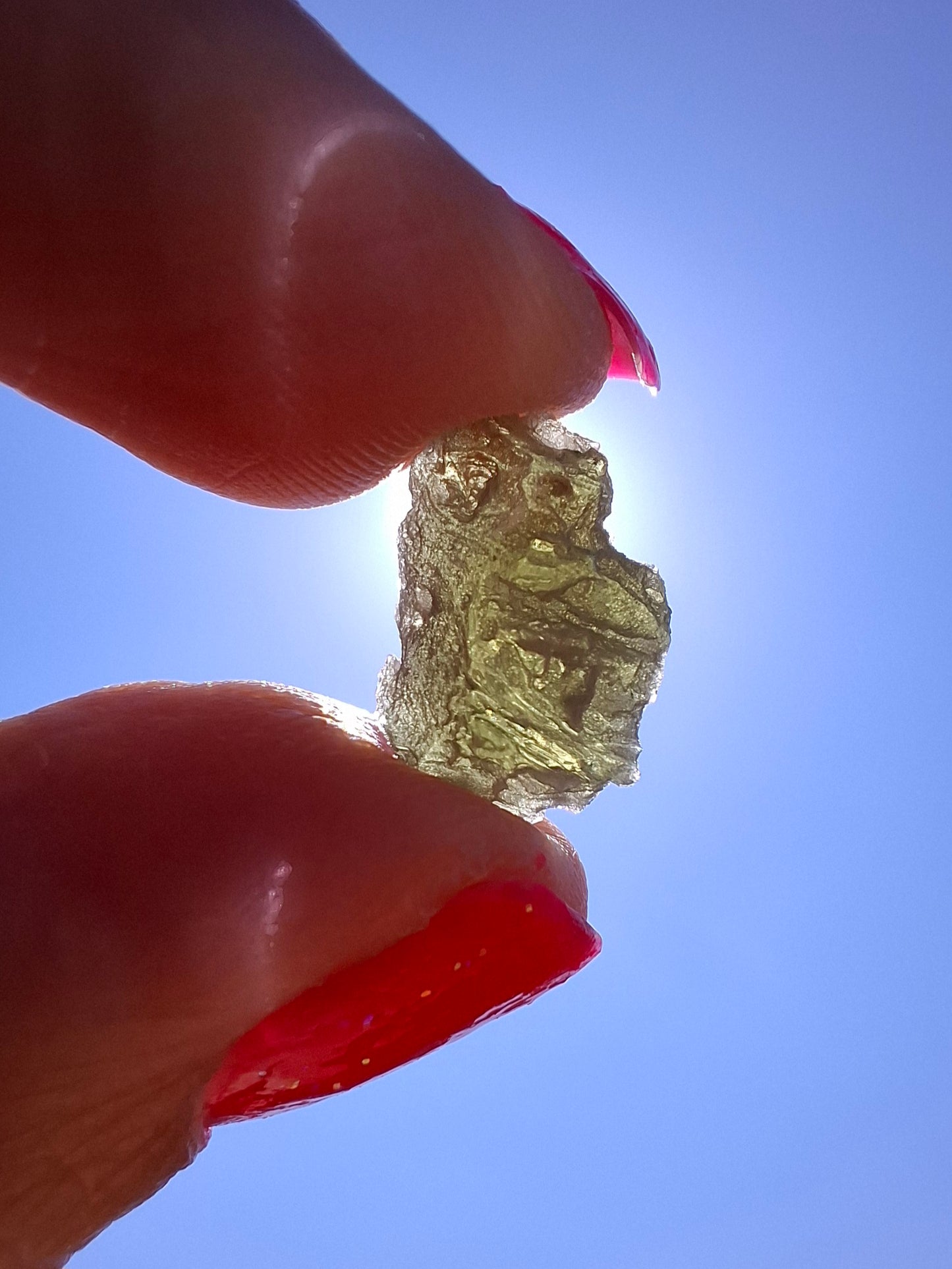 Moldavite Piece, SNOWFLAKE, FROSTED, BRUSNA, Tektite (Ref: 1493)