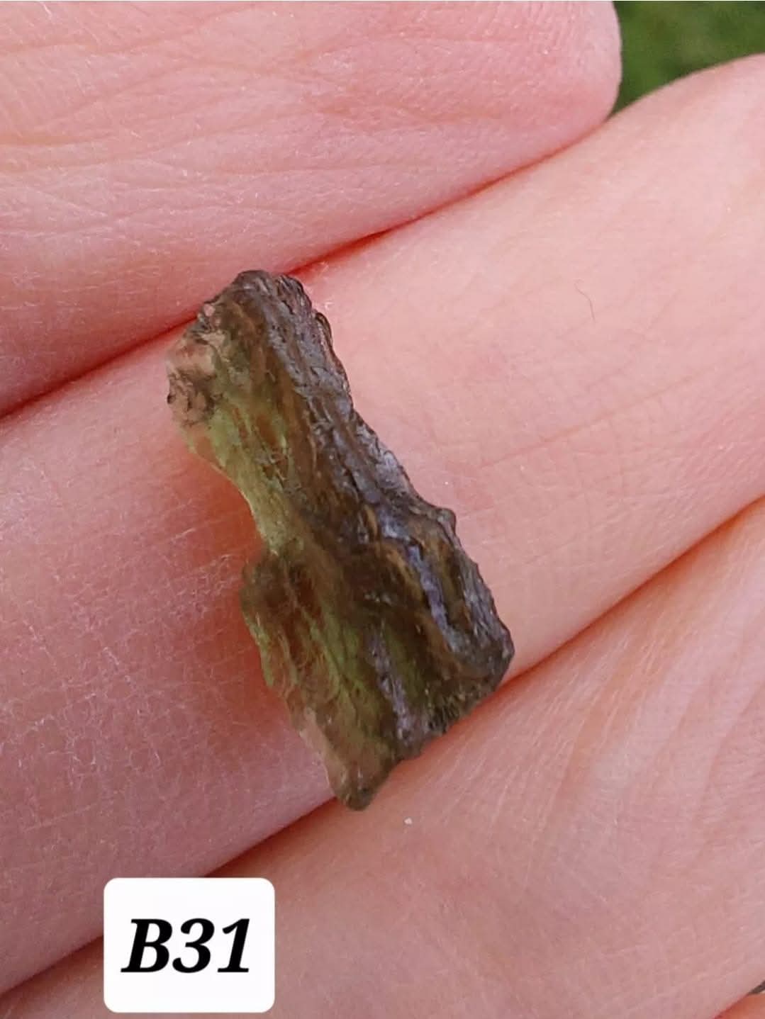 Moldavite Small Piece, 0.43g, Tektite (Ref: B31)