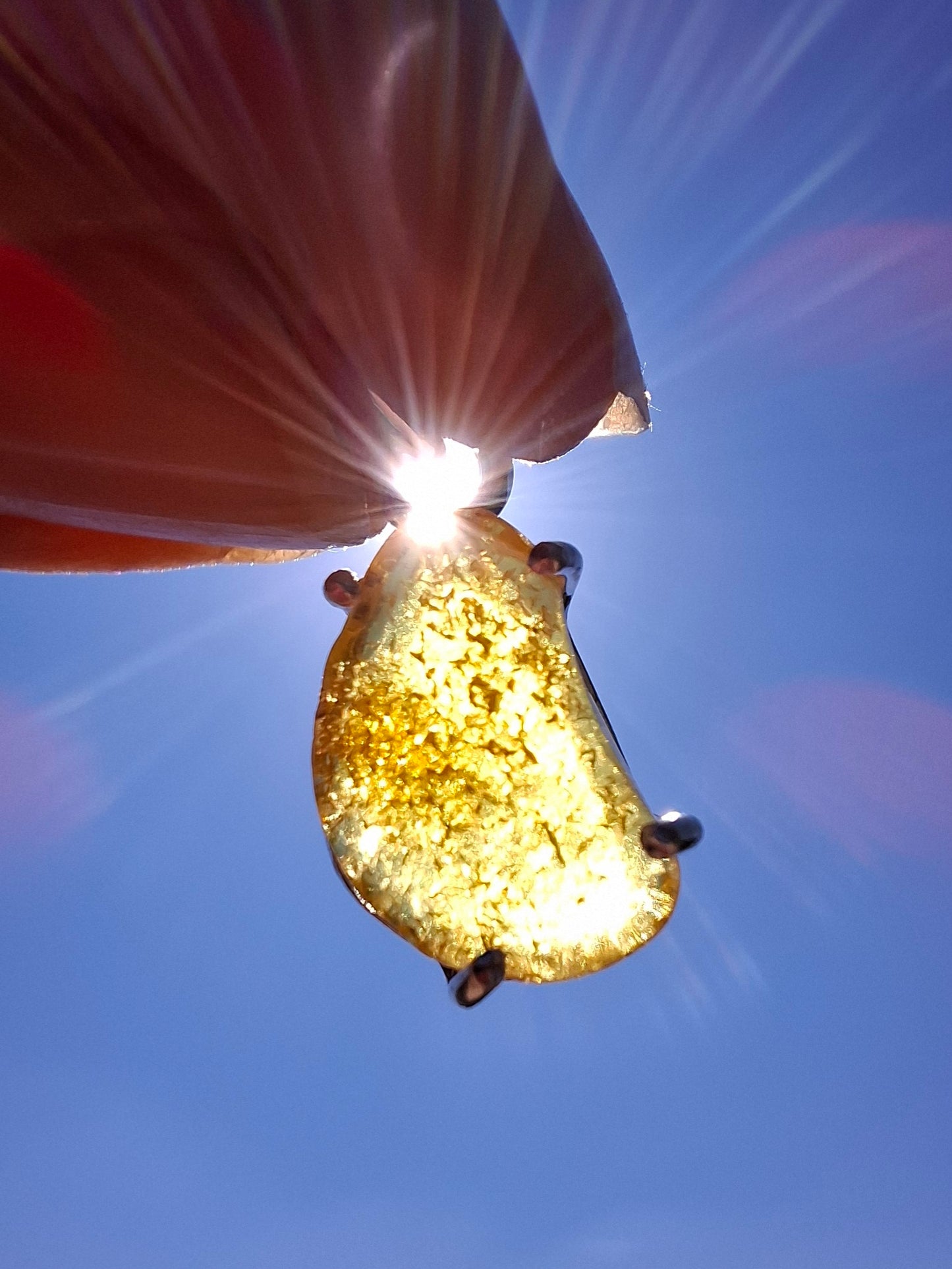 Baltic Amber Pendant, 925 Silver, Fossil (Ref: AP22)