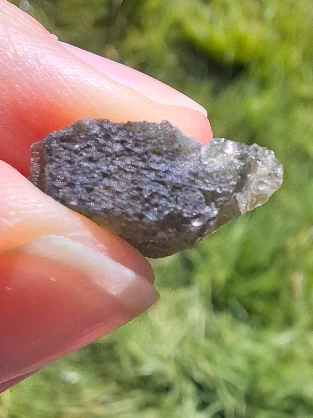 DRILLED Moldavite Piece, 0.92g, Tektite (Ref: D8)