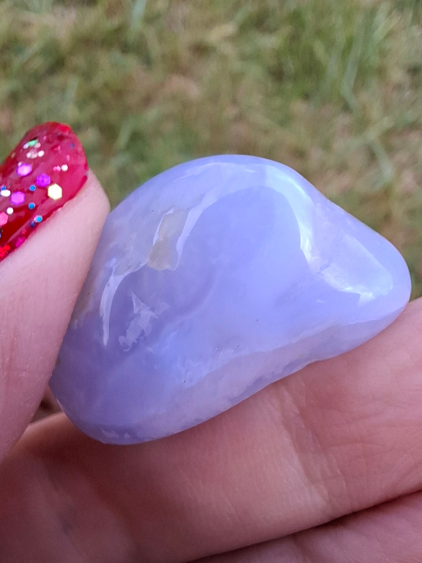 Blue Lace Agate, Tumble Stone, Crystal (Ref: T145)