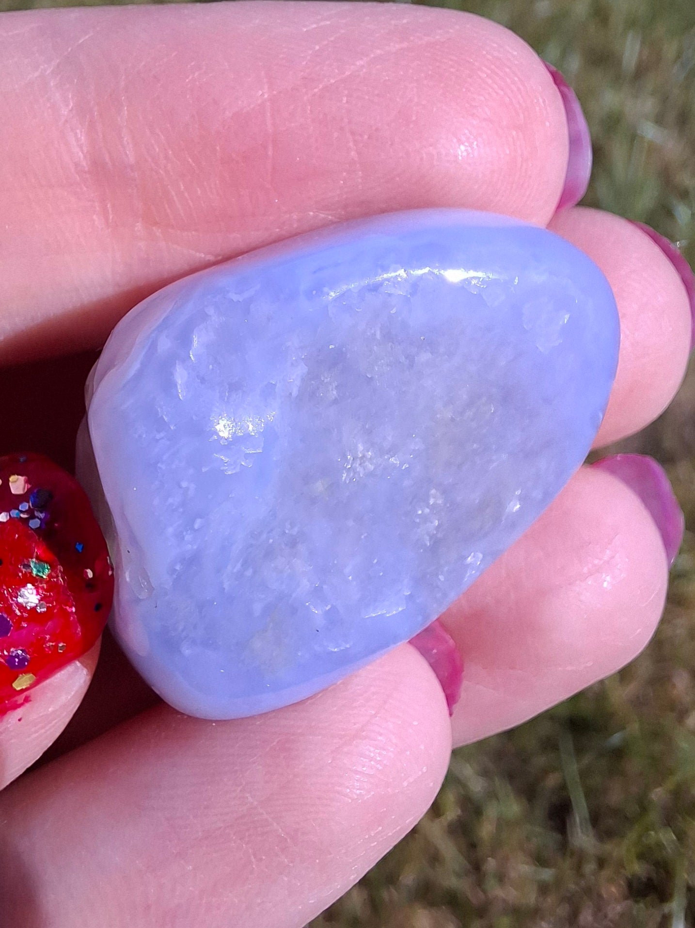 Blue Lace Agate, Tumble Stone, Crystal (Ref: T139)