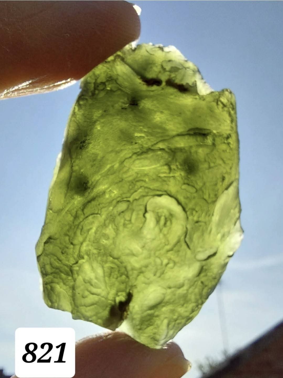 Moldavite Piece, VELVET HURKA, 24.48g, Tektite (Ref: 829)