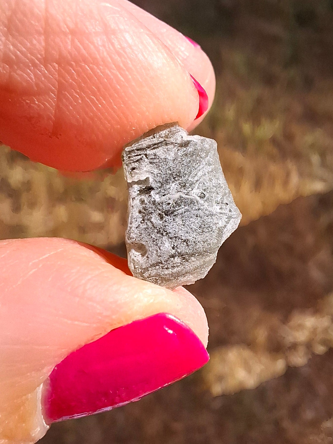 Moldavite Piece, SNOWFLAKE, FROSTED, BRUSNA, Tektite (Ref: 1493)